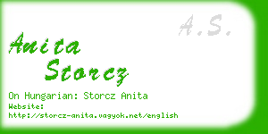 anita storcz business card